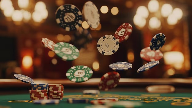 Three Card Poker dealer table setup at teletogel with live HD stream